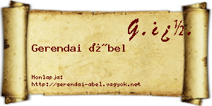 Gerendai Ábel névjegykártya