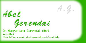 abel gerendai business card